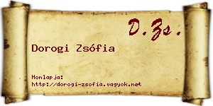 Dorogi Zsófia névjegykártya