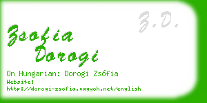 zsofia dorogi business card